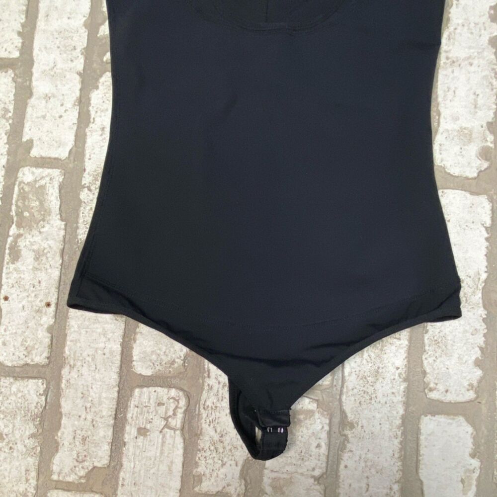 SHAPERX One Piece Shapewear Bodysuit Black M Adjustable Strap Women - Picture 4 of 4